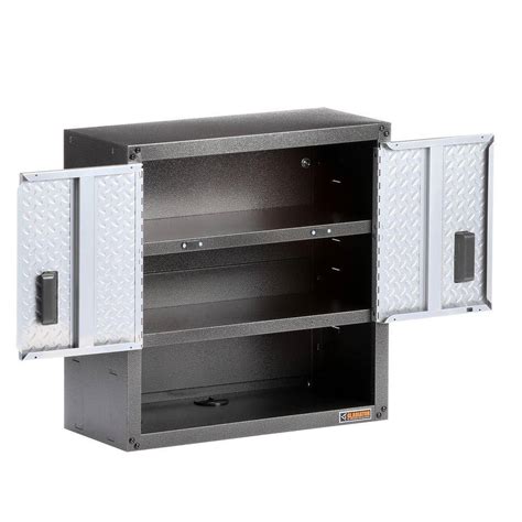 steel 2-shelf wall mounted garage cabinet|lowe's wall mounted garage cabinets.